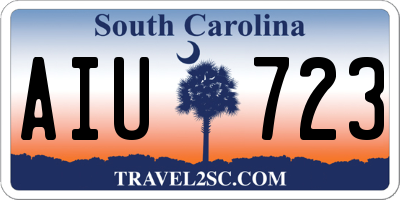 SC license plate AIU723