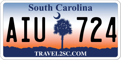 SC license plate AIU724