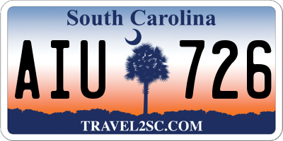 SC license plate AIU726