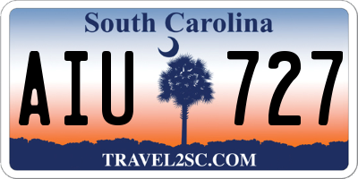 SC license plate AIU727
