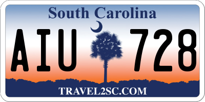 SC license plate AIU728