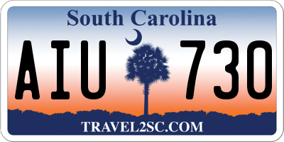 SC license plate AIU730