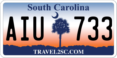 SC license plate AIU733