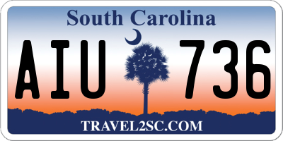 SC license plate AIU736