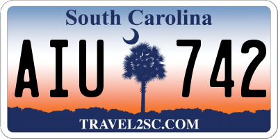 SC license plate AIU742