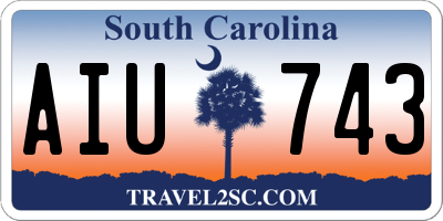 SC license plate AIU743