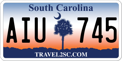 SC license plate AIU745