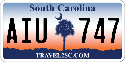SC license plate AIU747