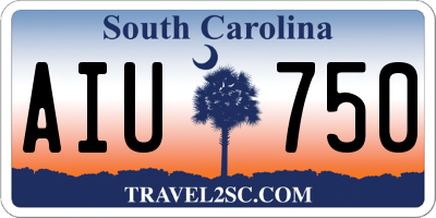 SC license plate AIU750