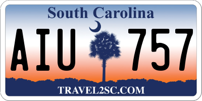 SC license plate AIU757