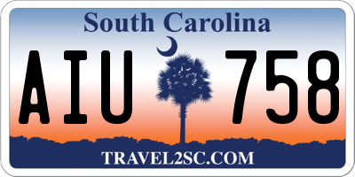 SC license plate AIU758