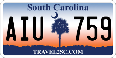 SC license plate AIU759