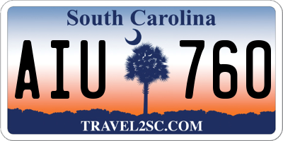 SC license plate AIU760