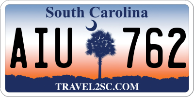 SC license plate AIU762