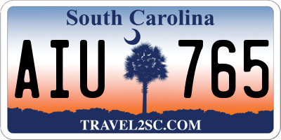 SC license plate AIU765