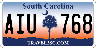 SC license plate AIU768
