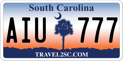 SC license plate AIU777