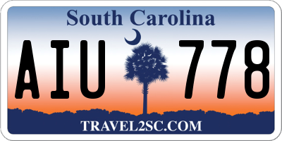 SC license plate AIU778