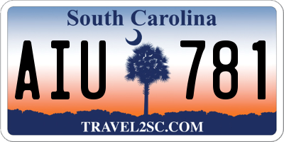 SC license plate AIU781
