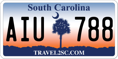 SC license plate AIU788