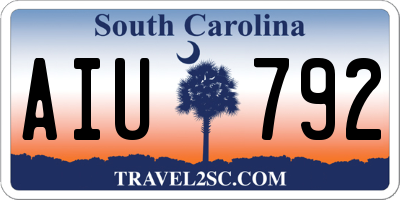 SC license plate AIU792