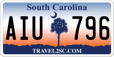 SC license plate AIU796
