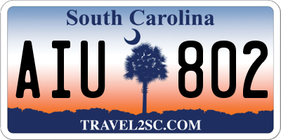SC license plate AIU802
