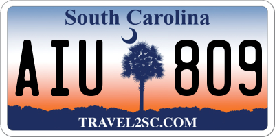 SC license plate AIU809