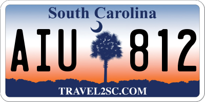SC license plate AIU812
