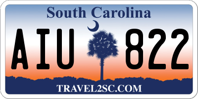 SC license plate AIU822