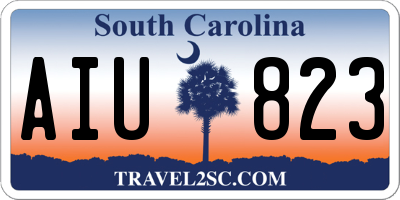 SC license plate AIU823