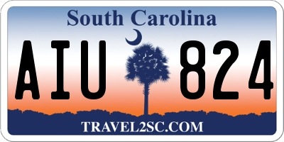 SC license plate AIU824