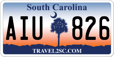 SC license plate AIU826