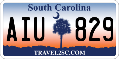 SC license plate AIU829