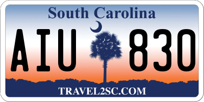 SC license plate AIU830