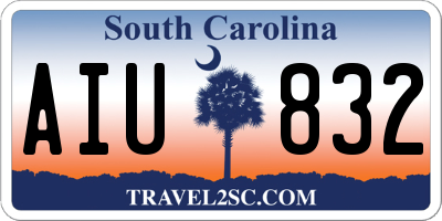 SC license plate AIU832