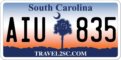 SC license plate AIU835