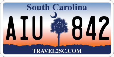 SC license plate AIU842