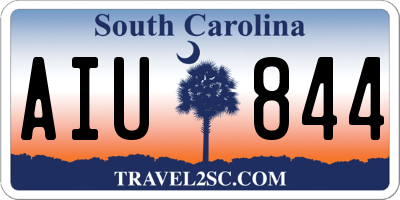 SC license plate AIU844