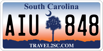 SC license plate AIU848