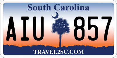 SC license plate AIU857
