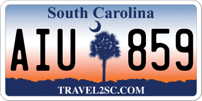 SC license plate AIU859