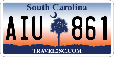 SC license plate AIU861