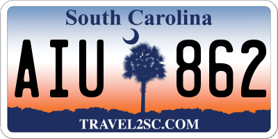 SC license plate AIU862