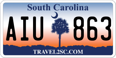 SC license plate AIU863