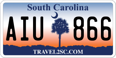 SC license plate AIU866