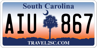 SC license plate AIU867