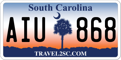 SC license plate AIU868
