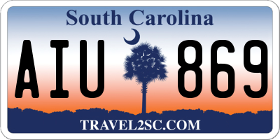 SC license plate AIU869