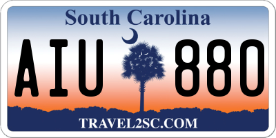 SC license plate AIU880